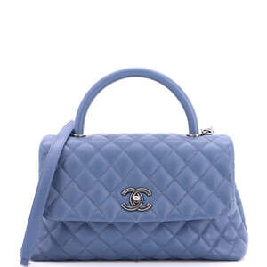 Chanel Small Coco Top Handle Bag Quilted Caviar